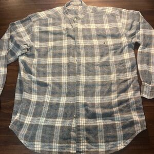 Hogan Gray and White Casual Button Down Shirt